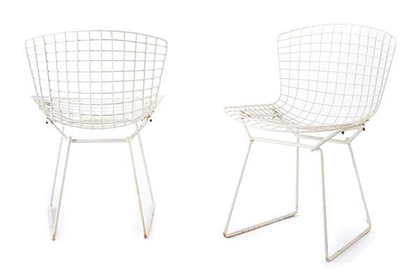 Appraisal: FOUR HARRY BERTOIA C CHAIRS c s Manufactured by Knoll