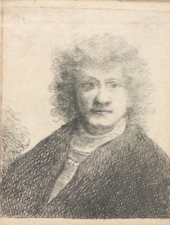 Appraisal: Nineteenth century etching on laid paper Self portrait after Rembrandt