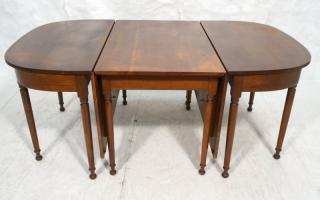 Appraisal: pt STICKLEY Cherry Tables Pair of demi lune hal pt