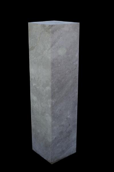 Appraisal: - th C Marble Pedestal th Century pedestal beige marble