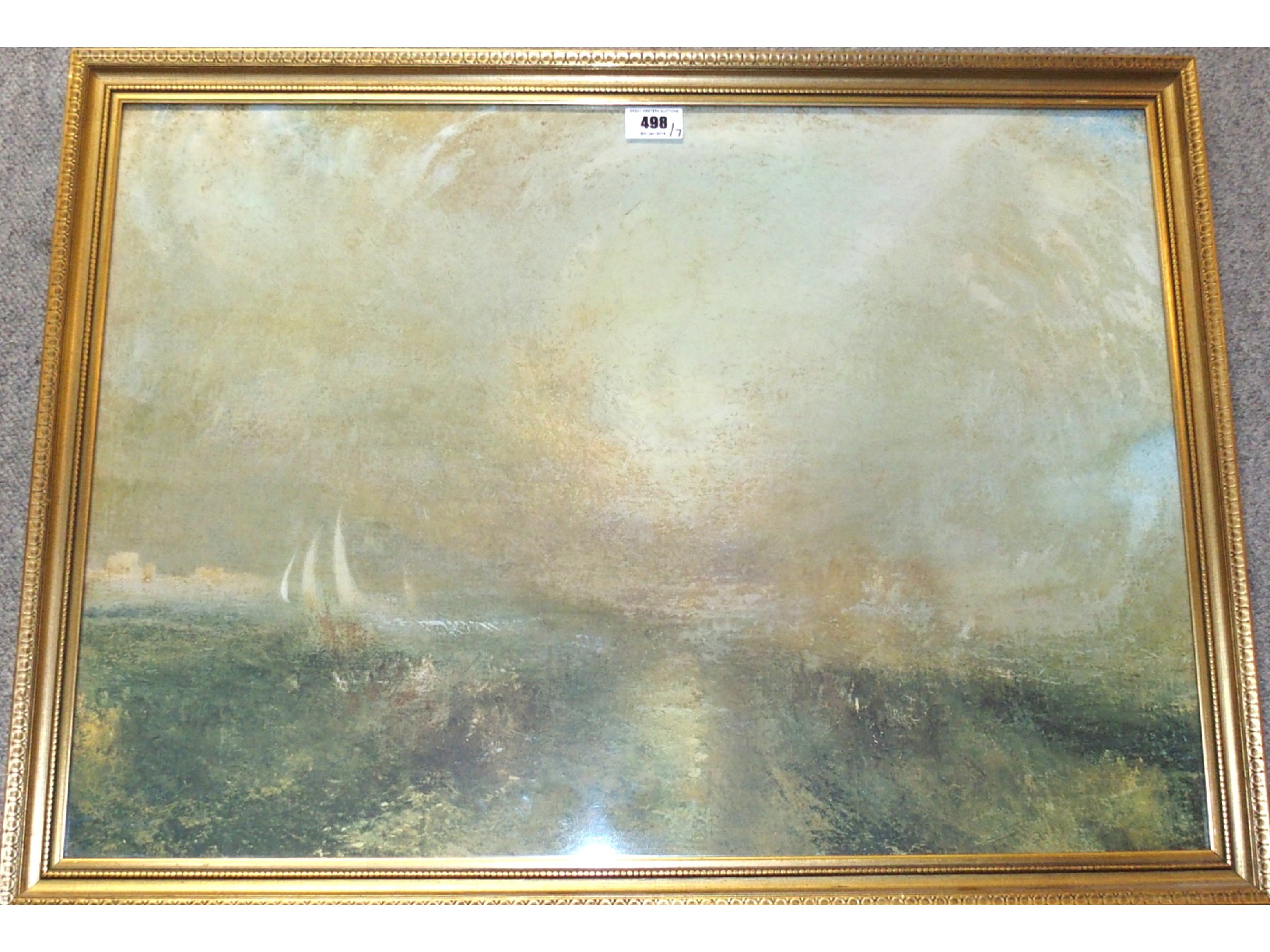 Appraisal: After J M W TURNER Yacht approaching the coast various