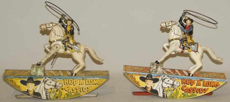 Appraisal: Lot of Marx Hopalong Cassidy Rocker Toys Tin litho Both