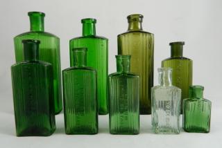 Appraisal: Poison- rectangular bottles embossed 'Not To Be Taken' embossed 'Poison