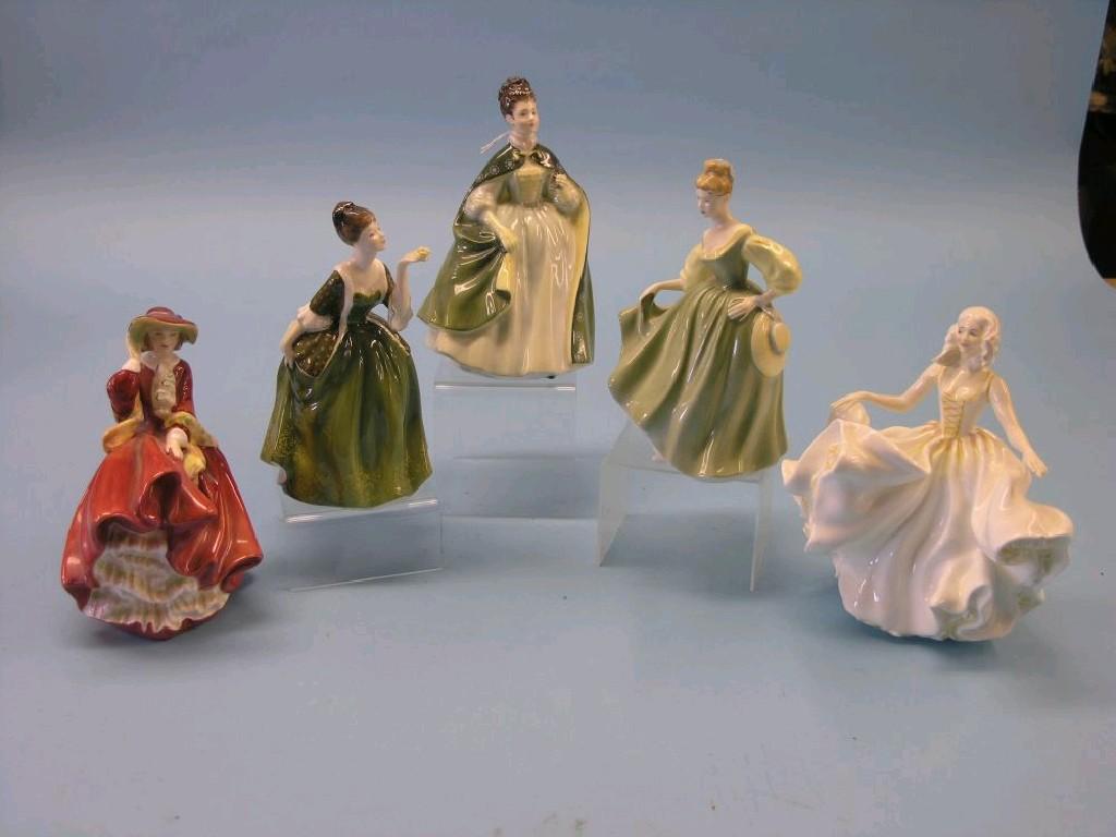 Appraisal: Five Royal Doulton bone china figures Fleur HN Premier HN