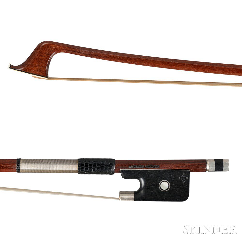 Appraisal: German Silver-mounted Cello Bow the octagonal stick with a silver-mounted