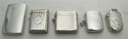 Appraisal: An advertising silver vesta case Birmingham of rounded rectangular form