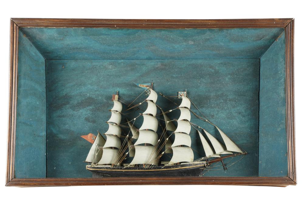 Appraisal: CLIPPER SHIP MODEL TACOMA in a glazed wooden case inches