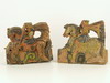 Appraisal: ITALIAN CART CARVINGS - Sicilian Festival Cart panels in polychrome