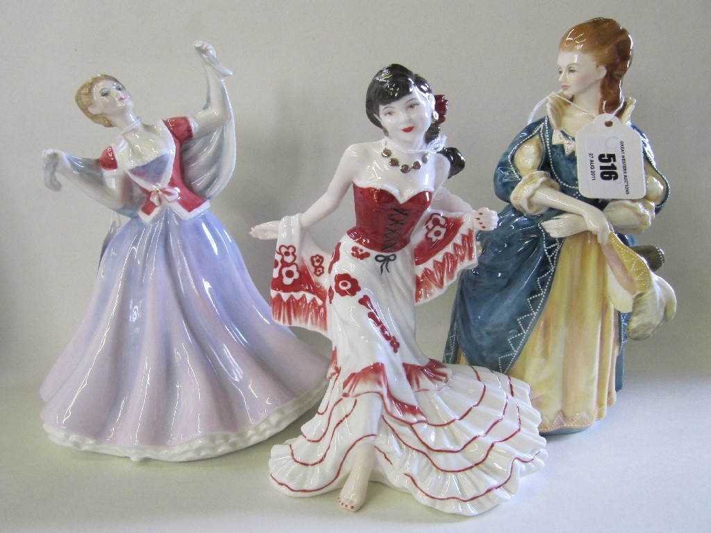 Appraisal: Three Doulton figures The Hon Frances Duncombe HN Courtney HN