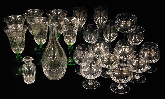 Appraisal: GLASS Baccarat and other glassware assembled group of twenty-two pieces