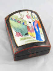 Appraisal: A Chinese lacquered box the domed top probably formed of