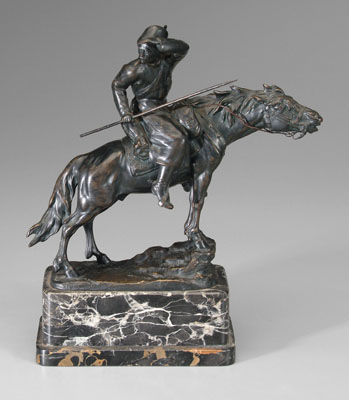 Appraisal: Russian School early th century Cossack on Horseback patinated bronze