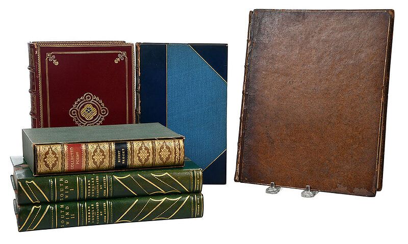 Appraisal: Five Fine Leather Bindings South Wind by Norman Douglas British