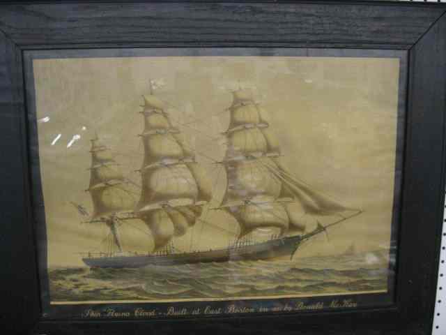 Appraisal: Boston Ship Lithograph ''Flying Cloud'' image area '' x ''