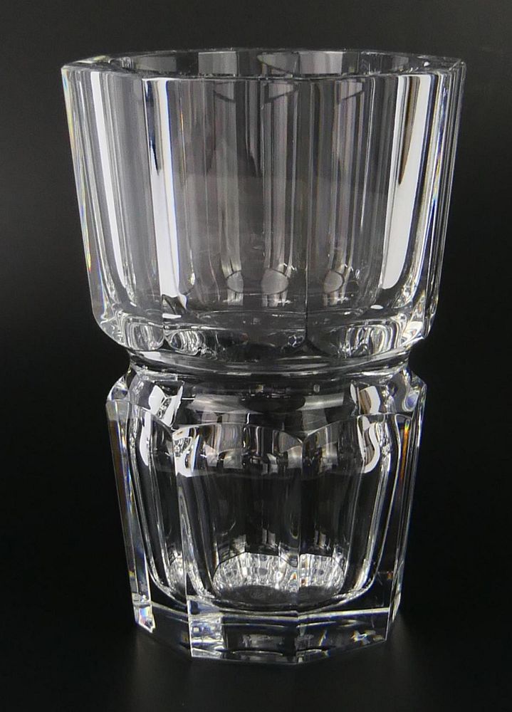 Appraisal: BACCARAT FRANCE HEAVY CRYSTAL VASE BACCARAT FRANCE HEAVY CRYSTAL VASE