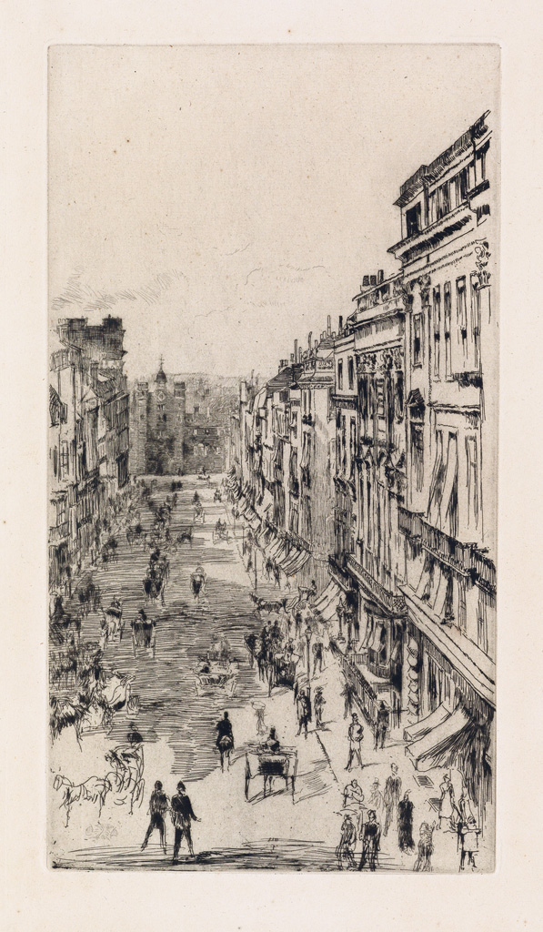 Appraisal: JAMES A M WHISTLER St James's Street Etching and drypoint