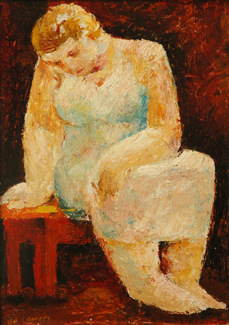 Appraisal: Bill Coleman - Resting Woman oil on board signed 'Bill