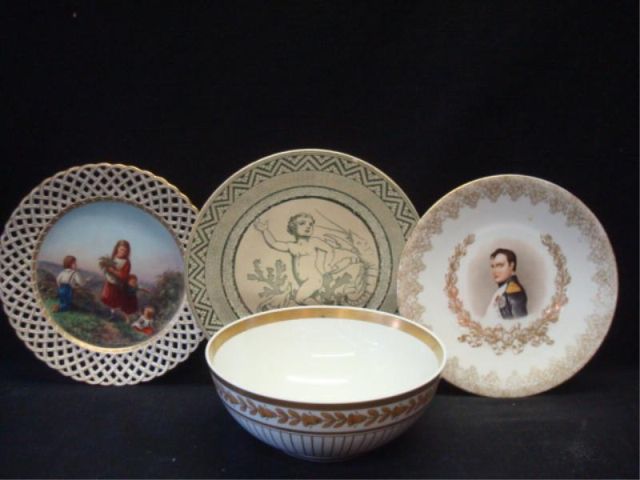 Appraisal: porcelain plates and a bowl Dimensions Bowl diameter