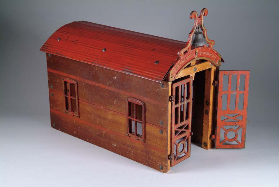 Appraisal: SCARCE CARPENTER ENGINE HOUSE This wonderful wood cast iron and