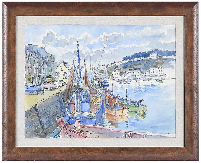 Appraisal: Edith White American - Honfleur Harbor signed lower right Edith