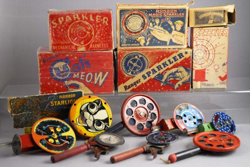 Appraisal: Lot of Miscellaneous Sparkler Toys Description Includes eight original boxes