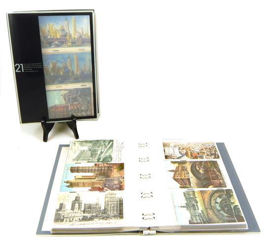 Appraisal: EPHEMERA postcards contained in two binders c - s featuring