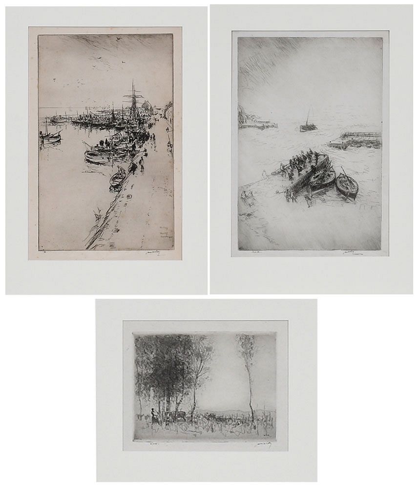 Appraisal: James McBey Scottish - Three Scotland related etchings Gale at