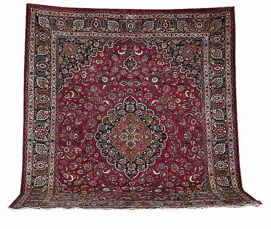 Appraisal: Persian Mashad carpet ' '' x ' '' Provenance Estate