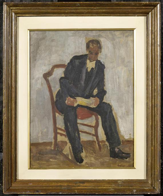 Appraisal: BERGER HANS Biel - Geneva Study for a sitting man