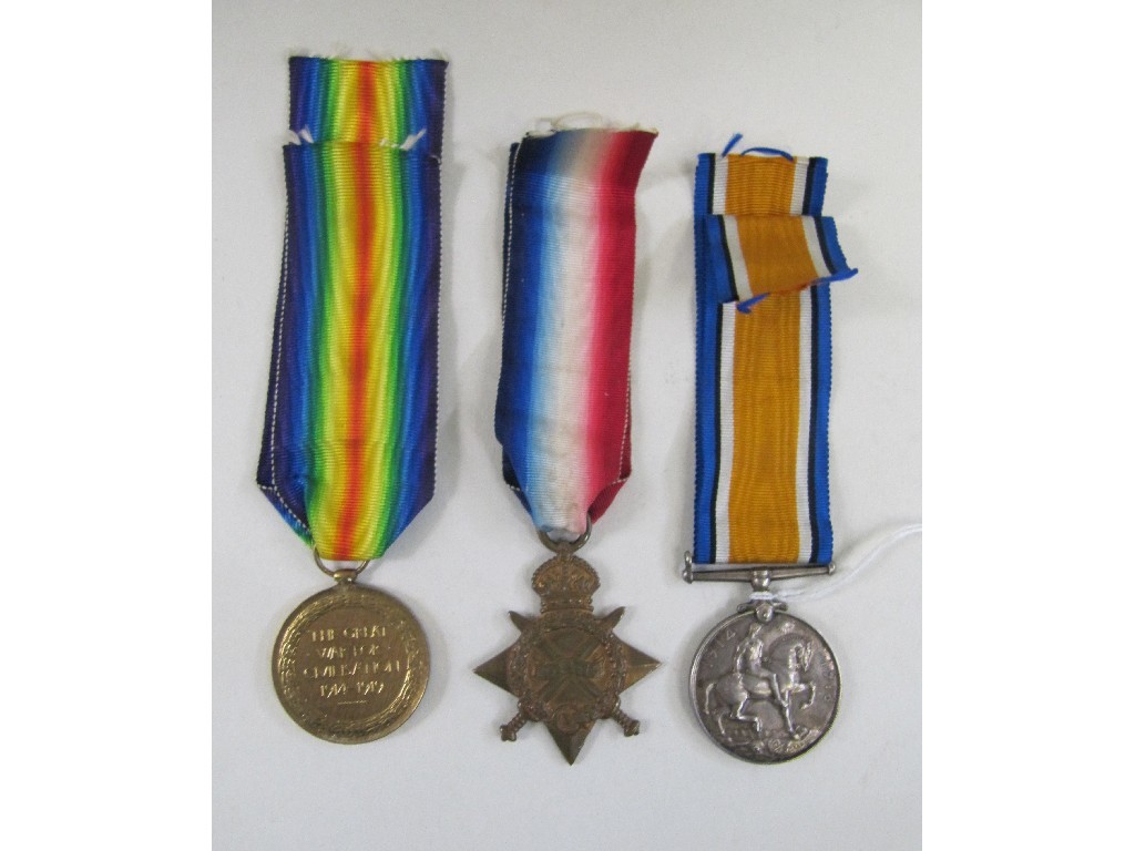 Appraisal: WWI group of three medals to Pte T Dundas H