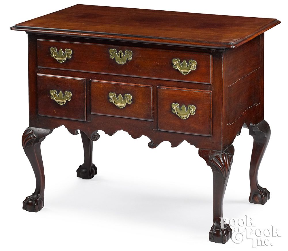 Appraisal: Philadelphia Chippendale mahogany dressing table Philadelphia Chippendale mahogany dressing table