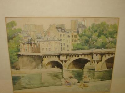 Appraisal: MARY VIOLA PATERSON - Pont Neuf Paris signed and dated