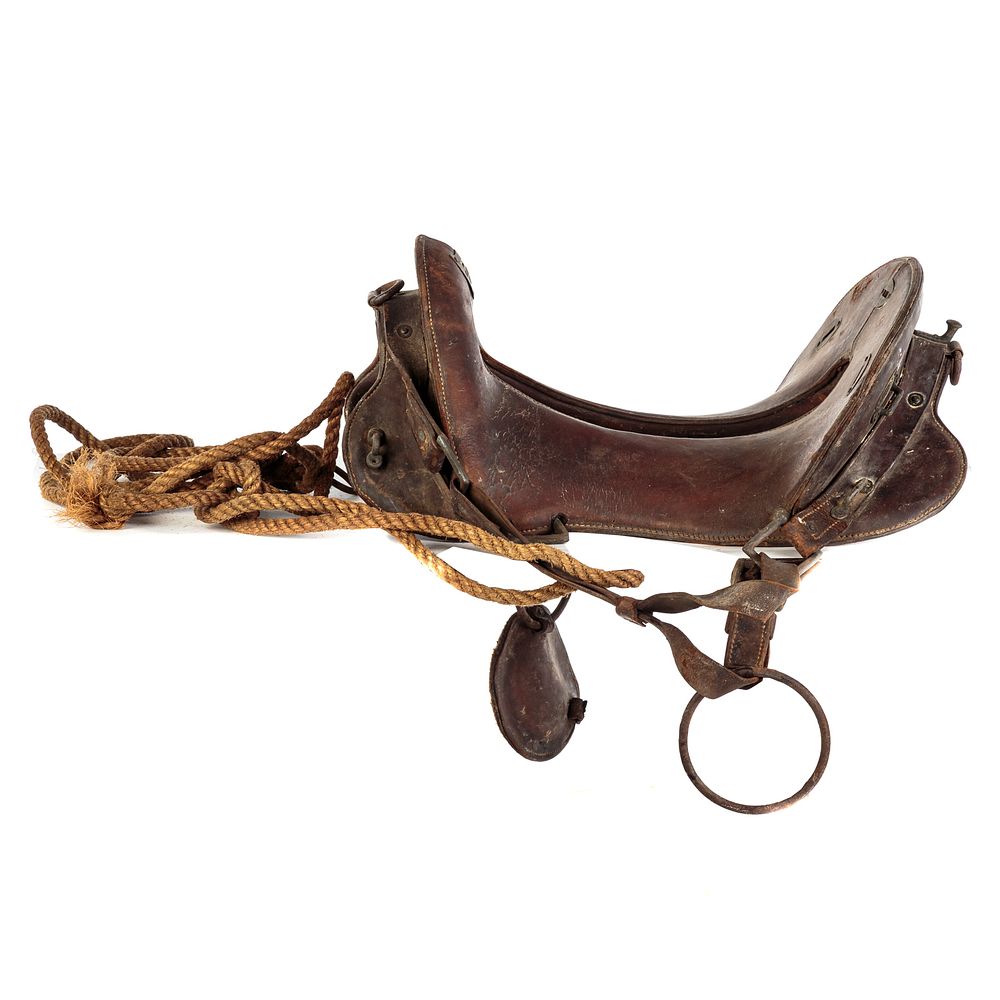 Appraisal: McClellan in Leather Army Saddle First quarter th century Condition