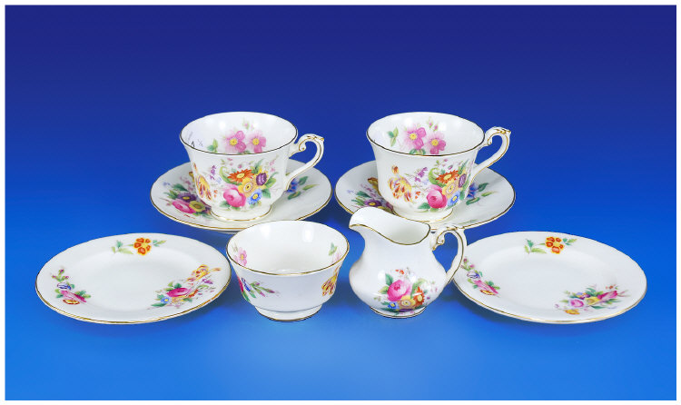 Appraisal: George Jones Tea for Two Set comprising Cups and Saucers