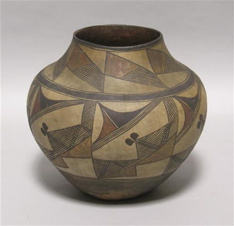 Appraisal: ACOMA PUEBLO POTTERY SEED JAR Thin walled thrown pottery with