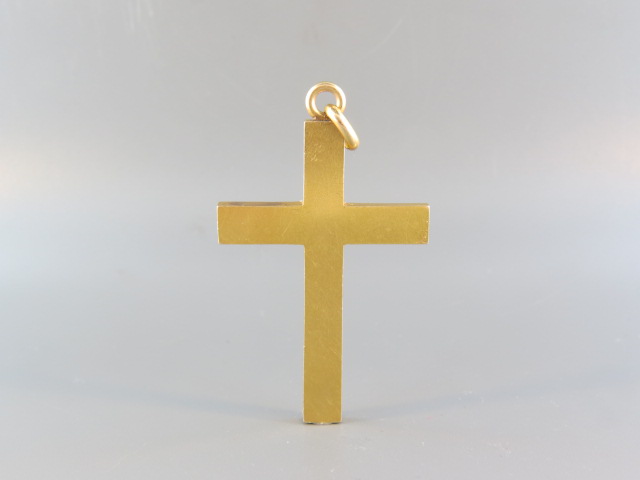 Appraisal: k Gold Cross Pendant antique long grams