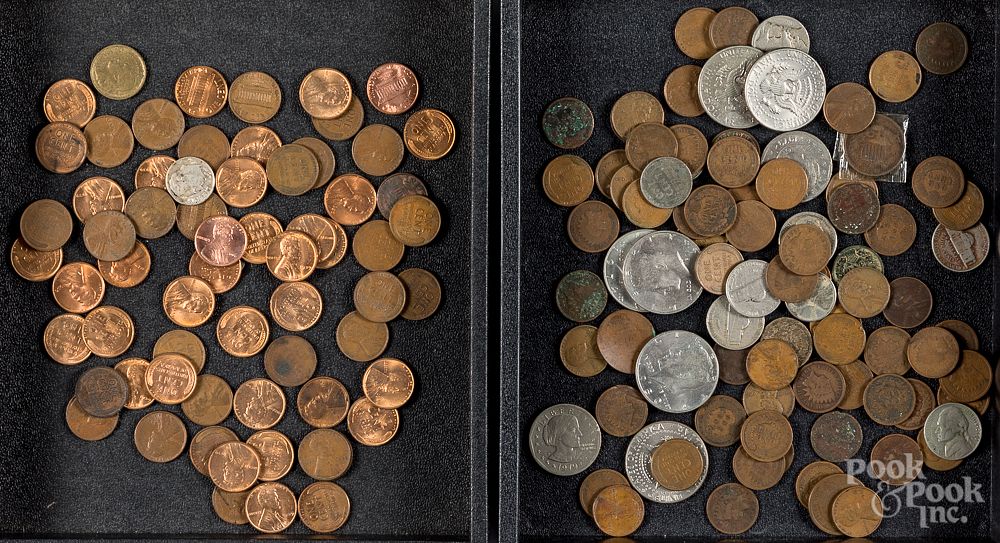 Appraisal: US coins US coins to include Indian head pennies Kennedy