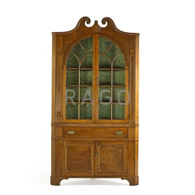 Appraisal: CHIPPENDALE WALNUT CORNER CABINET Condition Report