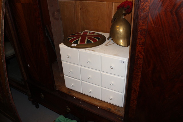 Appraisal: A MID TH CENTURY WHITE PAINTED CHEST of nine square