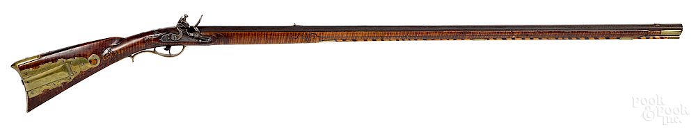 Appraisal: Nicholas Beyer full stock flintlock long rifle Exclusive on Bidsquare