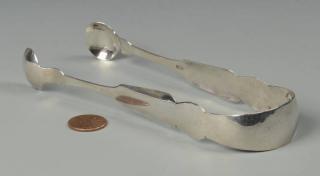 Appraisal: Titus Knoxvile Coin Silver Tongs Rare pair of sugar tongs