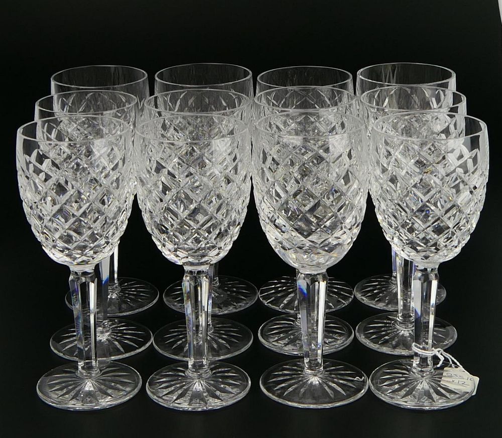 Appraisal: WATERFORD COMERAGH CLARET WINE GLASSES A set of Waterford Irish