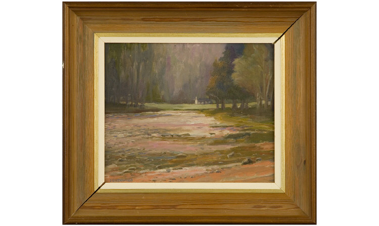 Appraisal: Lawrence Isherwood - Painted in Isherwoods Woodland Scene Early Period