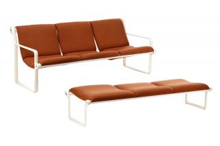 Appraisal: Morrison Hannah for Knoll Seat Sofa w Bench Designed by