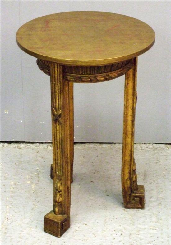 Appraisal: Early th century gilt pedestal diameter h in