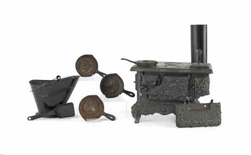 Appraisal: Cast iron Fairy stove by Finch sons together with a