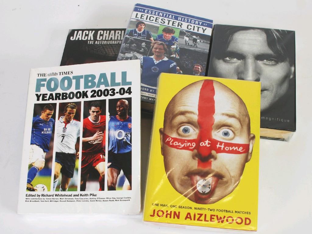 Appraisal: THREE BOXES OF FOOTBALL RELATED HARD BACK BOOKS AUTOBIOGRAPHY SIGNED