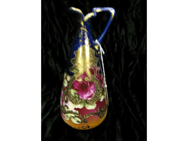 Appraisal: Pre-Nippon Japanese Porcelain Ewer cobalt gold with fine floral