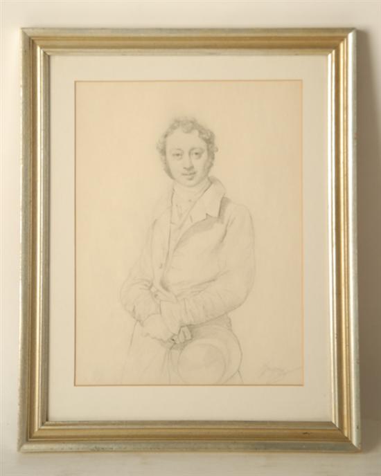 Appraisal: A Print of a Pencil Sketch of a Regency dandy