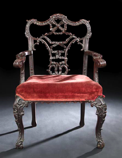 Appraisal: Irish George III Mahogany Armchair early th century in the